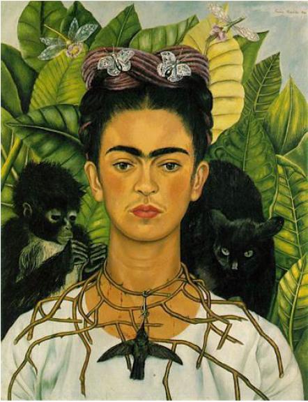 Painting of Frida Kahlo.